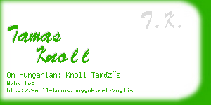 tamas knoll business card